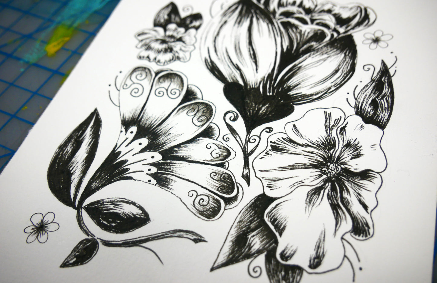 Inky Florals